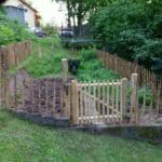Staketenzaun aus Kastanie 80 cm Adequat