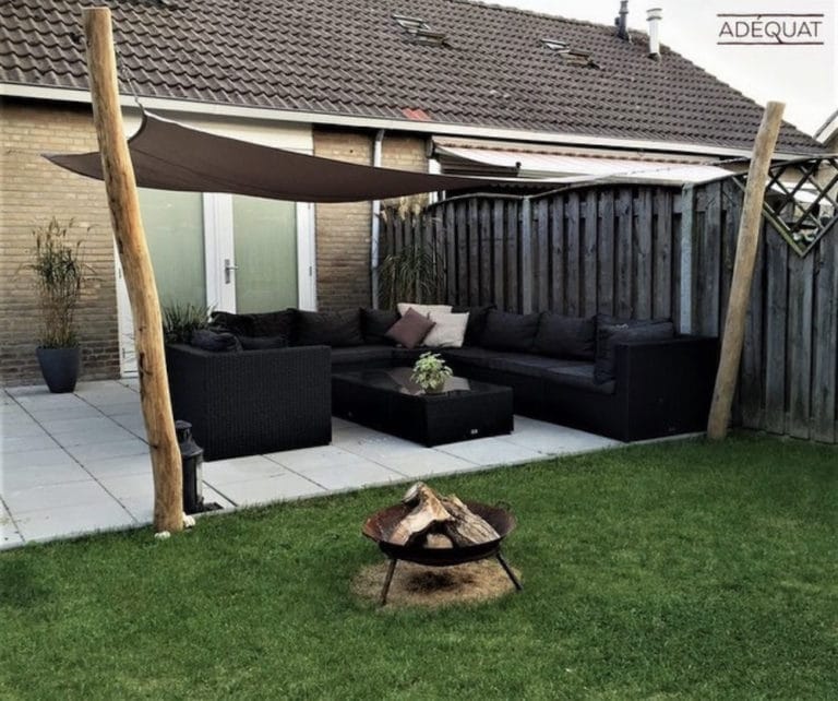 sonnensegel an holzpfosten befestigen