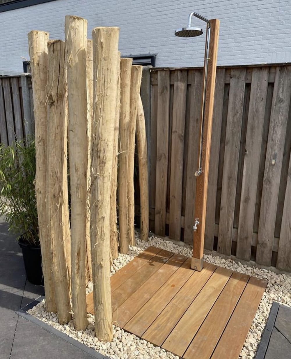 Gartendusche Sichtschutz Holz Gartenduschkabine selber bauen