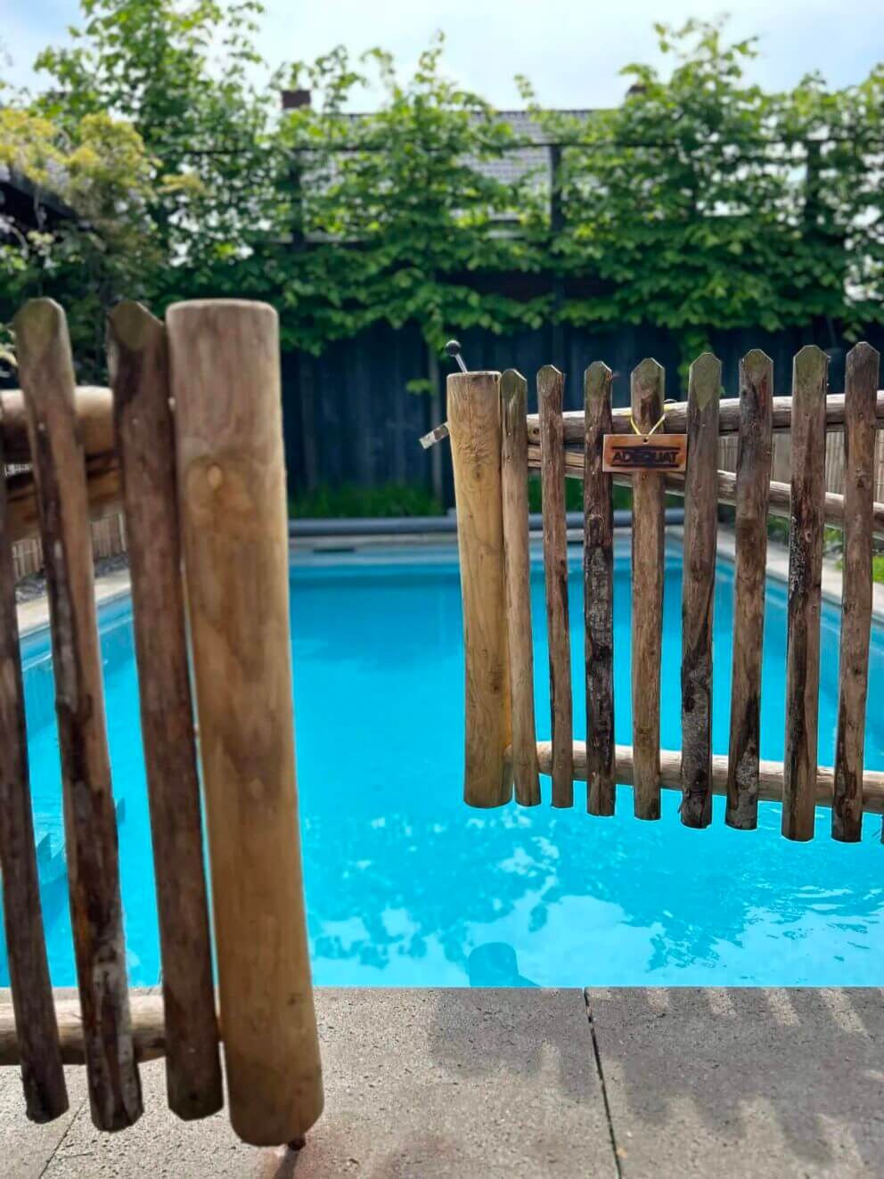 80 cm hohes Zauntor passend zum Pool-Zaun: Staketenzaun