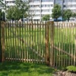 Franse rondhoutpoort 150 cm Hoog