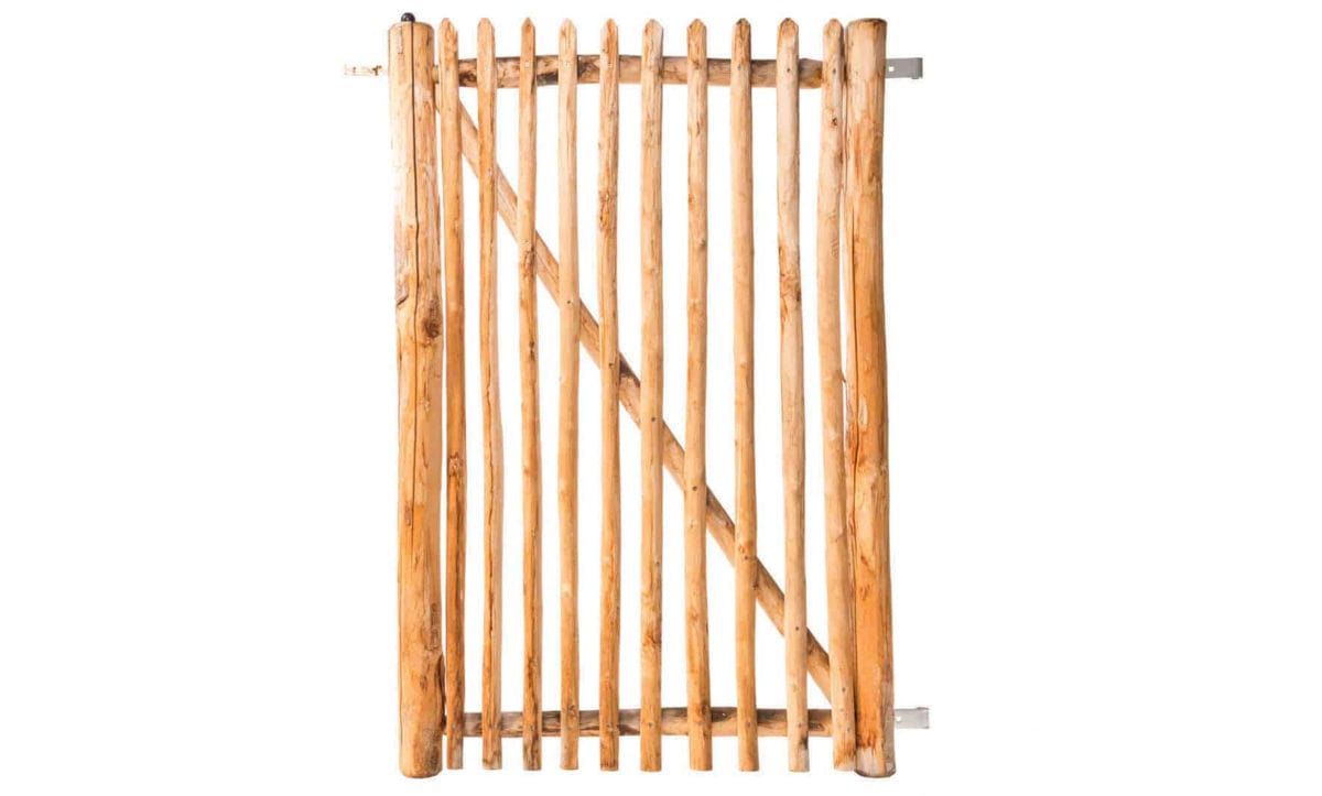 Portail français en rondins 150 cm de hauteur
