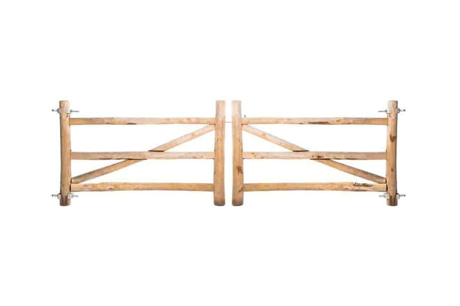 Portail Post & Rail double battant à 3 niveaux