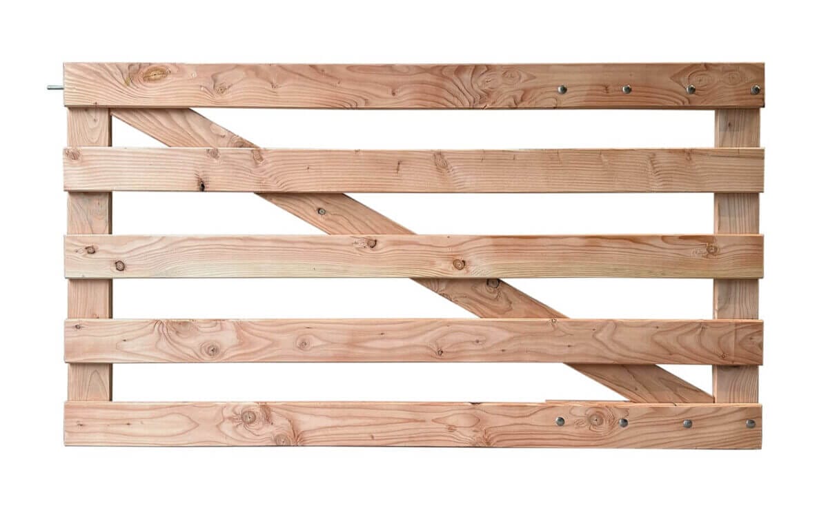 Portail rustique 5 planches douglas simple