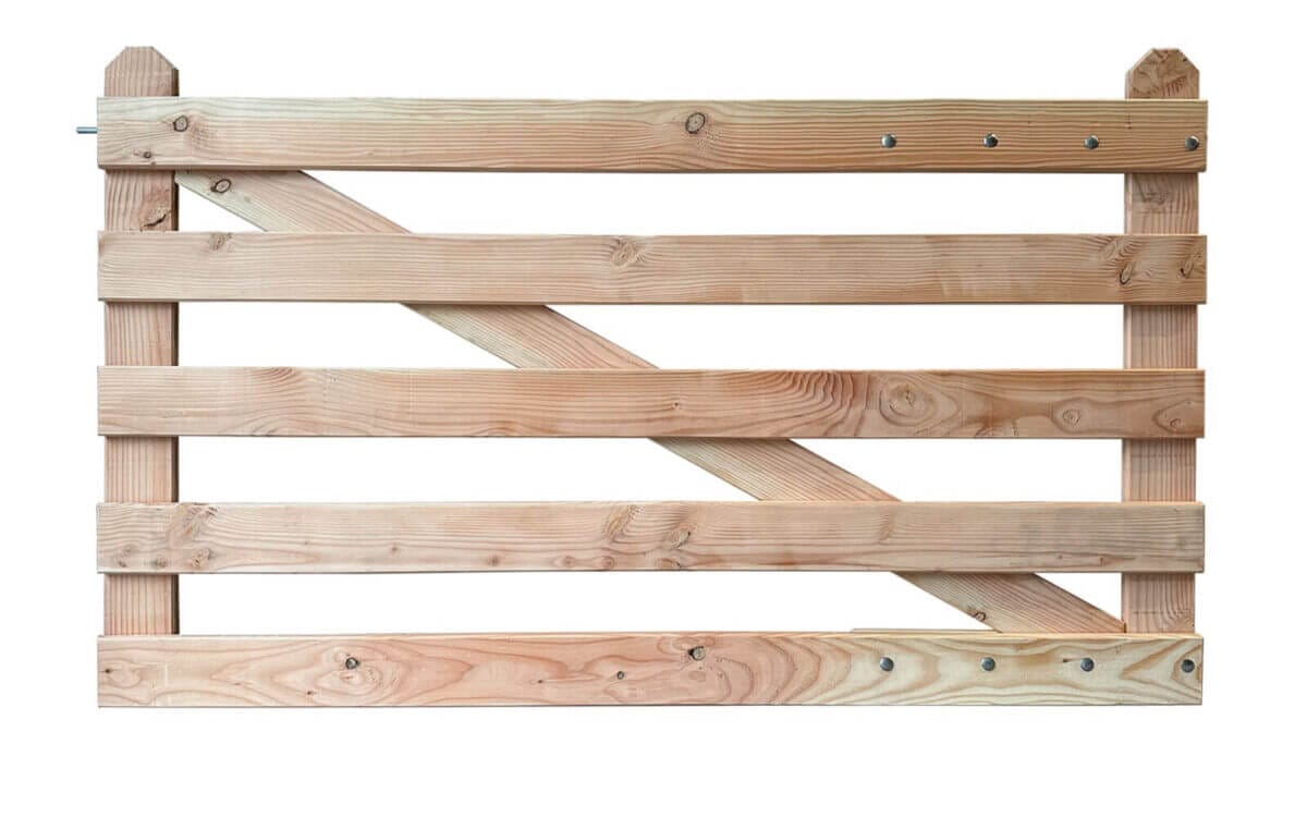 Portail rustique 5 planches douglas simple