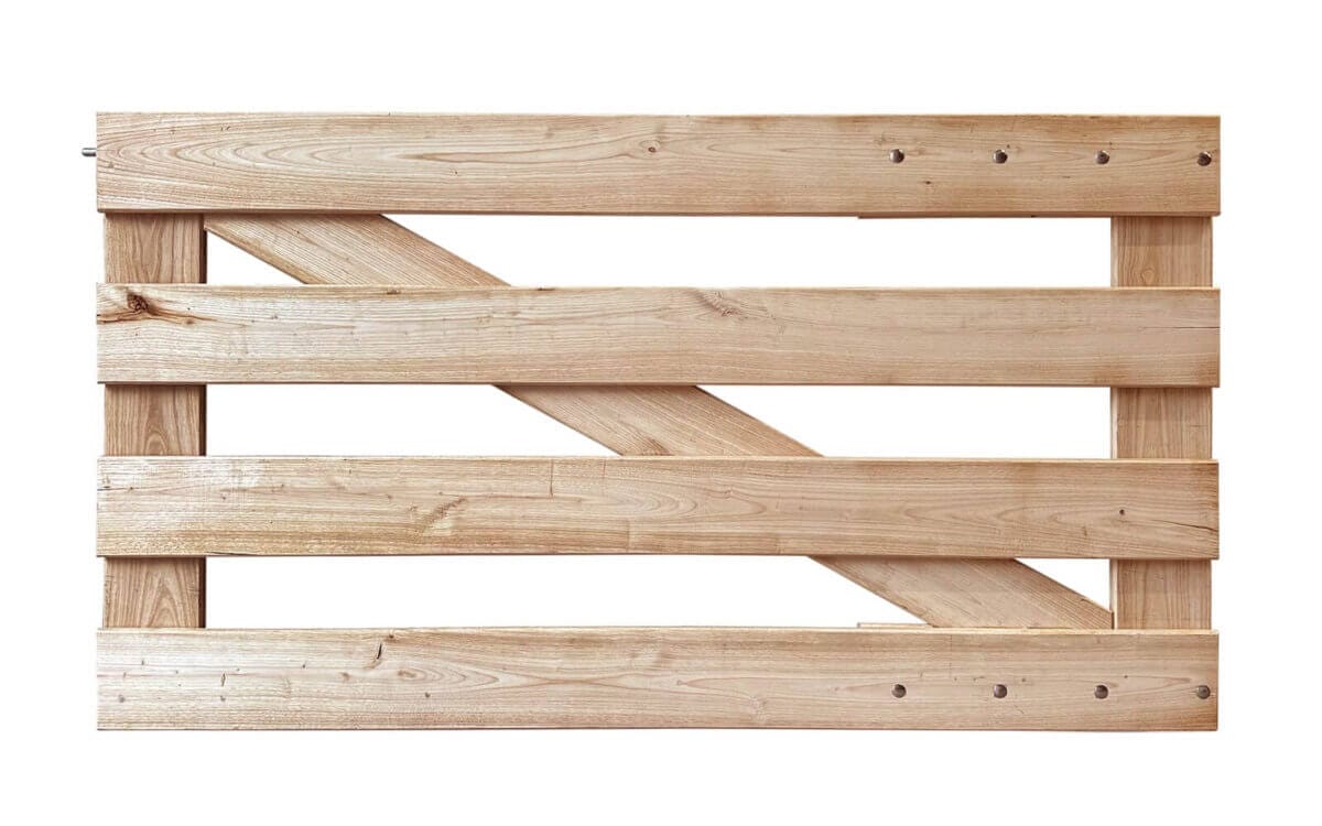 Portail rustique 4 planches douglas simple