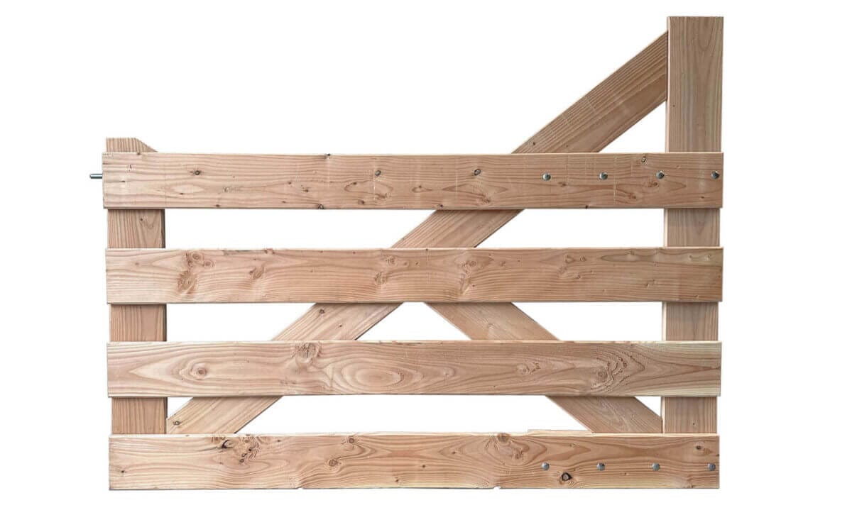 Portail rustique arc 4 planches douglas simple