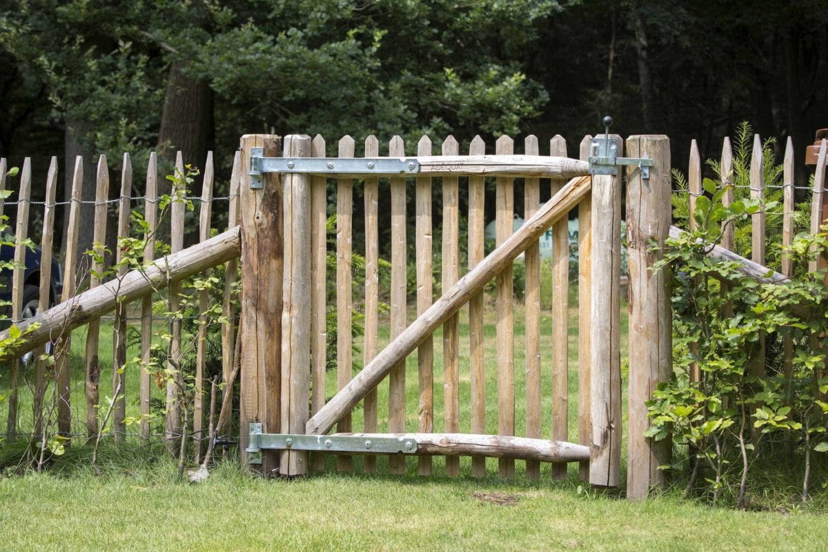 Portail français en rondins 100 cm de hauteur