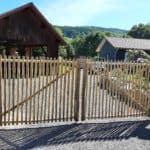 Franse rondhoutpoort Adéquat