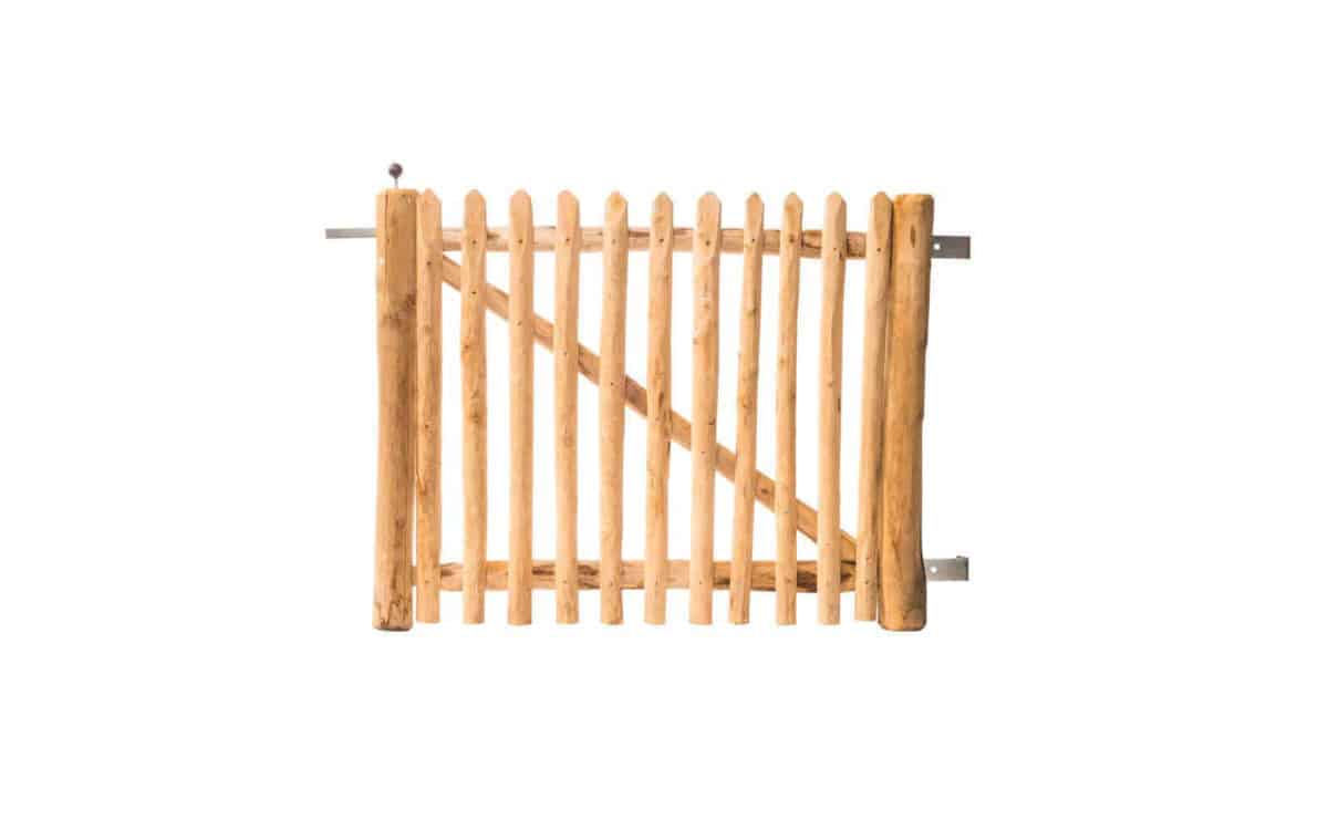 Franse rondhoutpoort 80 cm hoog