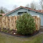 Palissade van kastanjehouten palen 250 cm lang, diam. 13-16 cm
