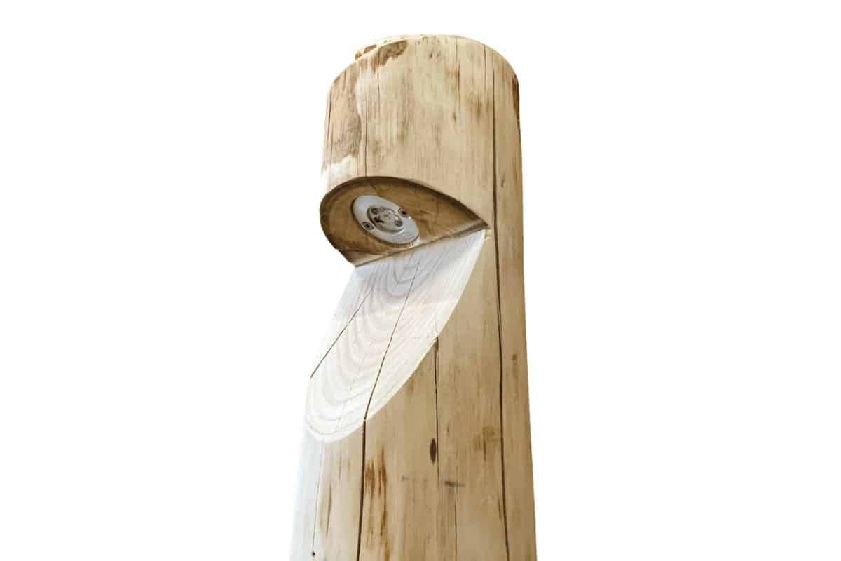 Houten tuinverlichting