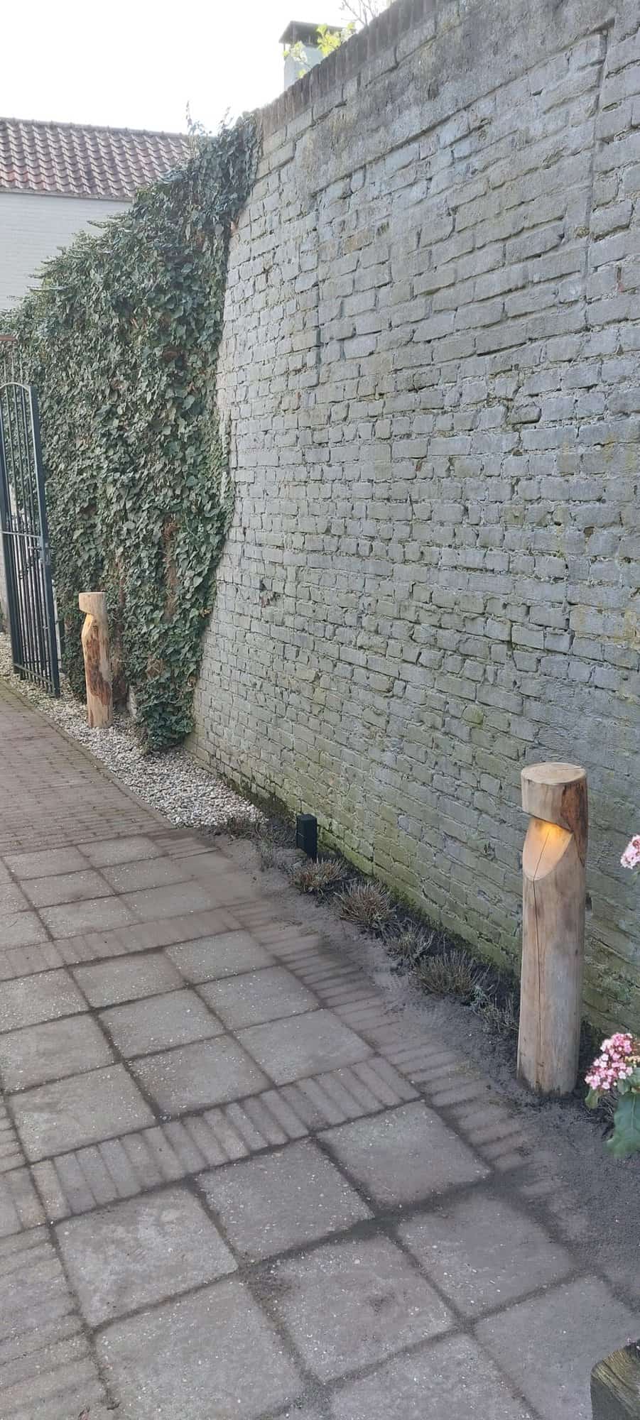 Houten tuinverlichting Billy rond kastanje